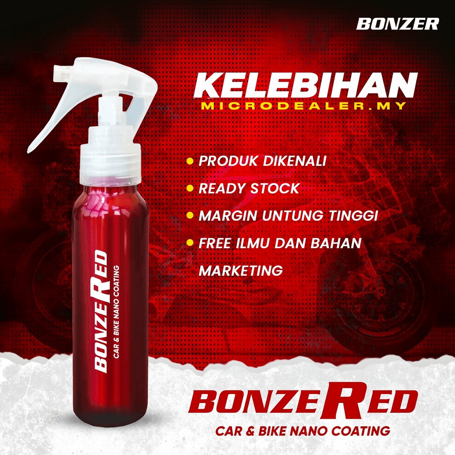 BONZER RED - 120ml - Bonzer Coating